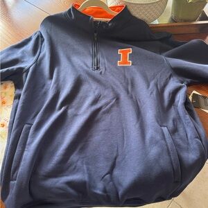 Colosseum Blue Pullover Illinois with Orange Accent
